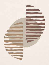 Contemporary minimalist, organic and geometric abstract art in earth tones. by Online Arts