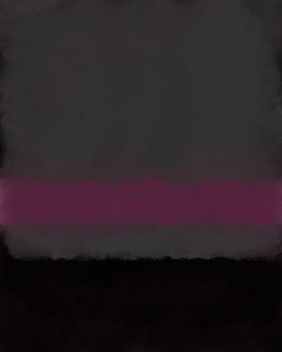 Grijs, paars, zwart. Kleurenveldschilderij geïnspireerd door Mark Rothko.