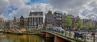 Panorama Singel Amsterdam van Peter Bartelings thumbnail