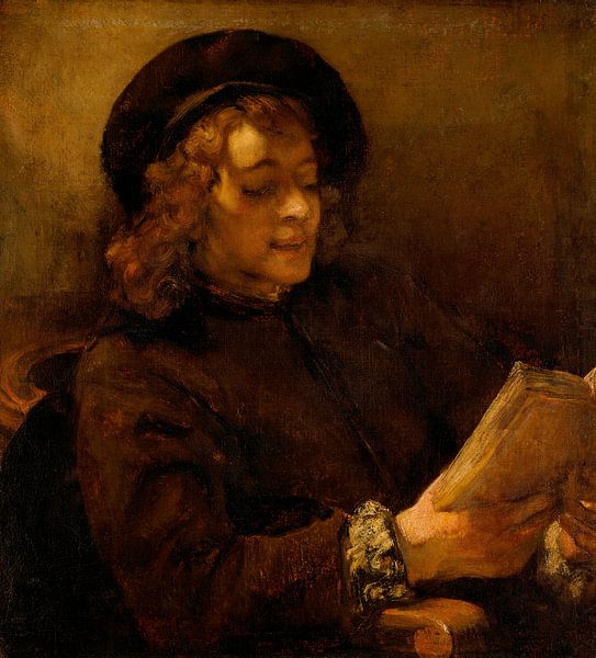Titus van Rijn, de Zoon van de Kunstenaar, Reading, Rembrandt van Rijn van Rembrandt van Rijn