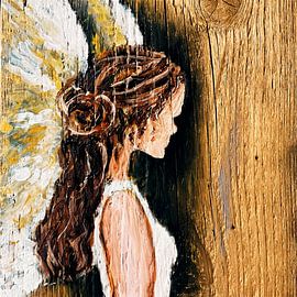 Goldener Engel von Krista Kitsz Art