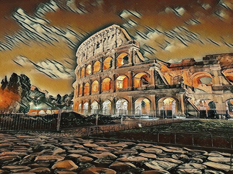 Colosseum, Rome, Italië. van Conte Monfrey