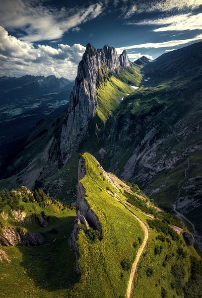 The cockscomb mountain in Switzerland by Niels Tichelaar