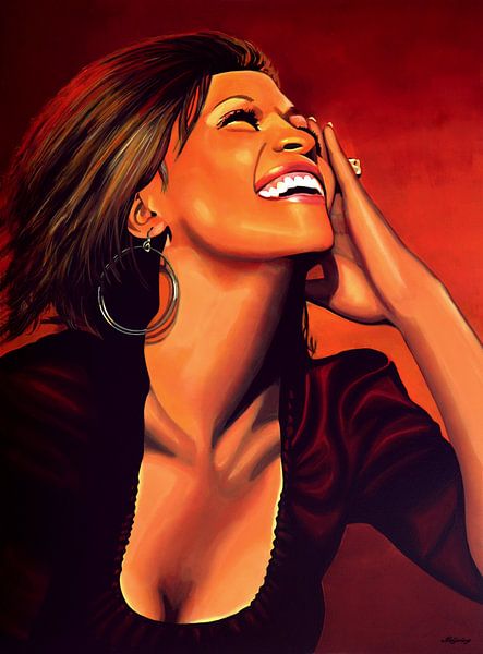 Whitney Houston Schilderij par Paul Meijering