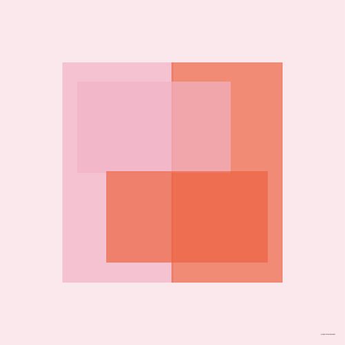 Abstract Roze Oranje Vierkant