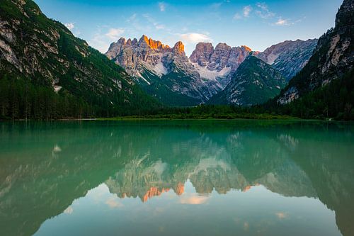 Coucher de soleil sur le lac Dürrensee sur Martin Wasilewski