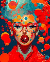 Bubblegum portret popart