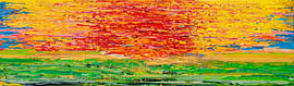 Sonnenaufgang über den grünen Wiesen von Texel von Atelier ‘Et Wad - Monique Bremer