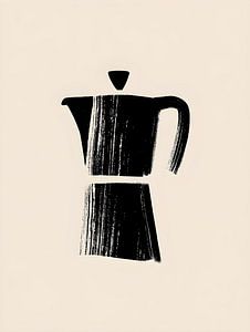 Mokkakanne in minimalistischer Brush-Form
