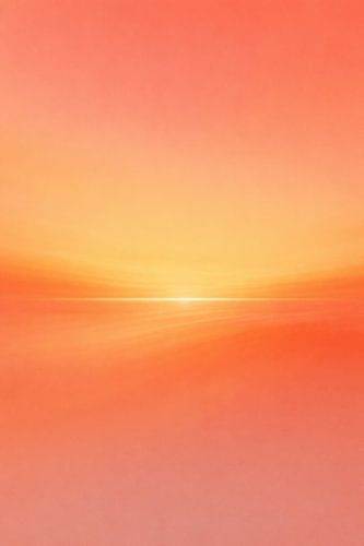 Fond lumineux abstrait aux tons orange chauds représentant un lever de soleil, pour une décoration murale moderne