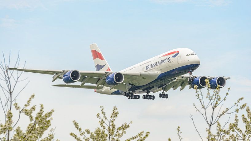 Landung des Airbus A380 von British Airways. von Jaap van den Berg