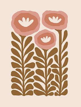 Montée florale en rose