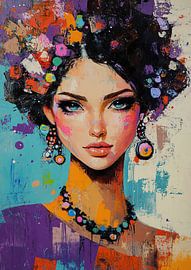 Ausdrucksstarke Augen Porträt von Blickfänger Gemälde