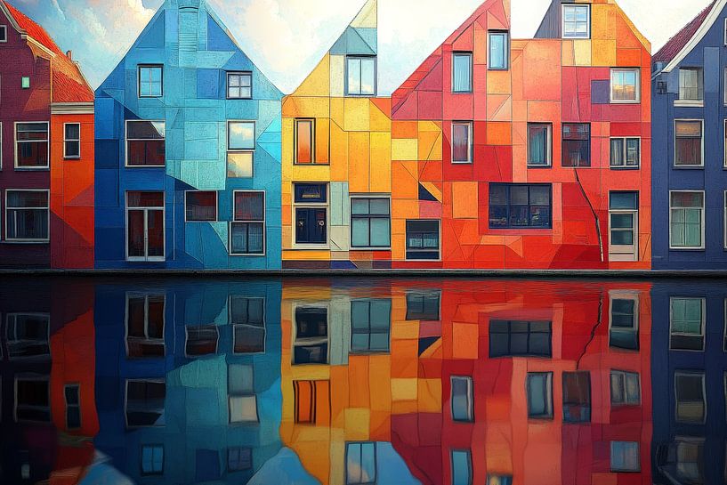 Paysage urbain nocturne du canal par Jordan