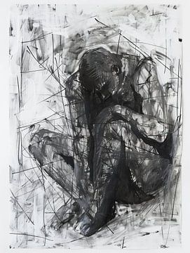 Vulnerability in black and white by ARTEO Paintings