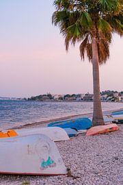 Boote und Bäume, Altea, Spanien von Eveline van Vuren