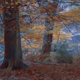 Herfst in het bos van Nick Holland
