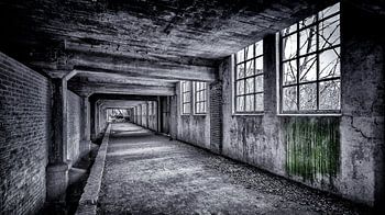 lange gang in zwart/wit