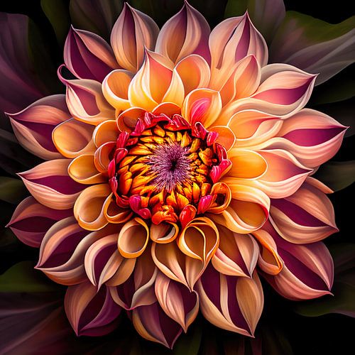 Betoverend detail van een Dahlia