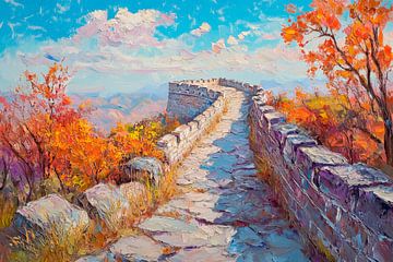 Great Wall of China Autumn by Poster Art Shop