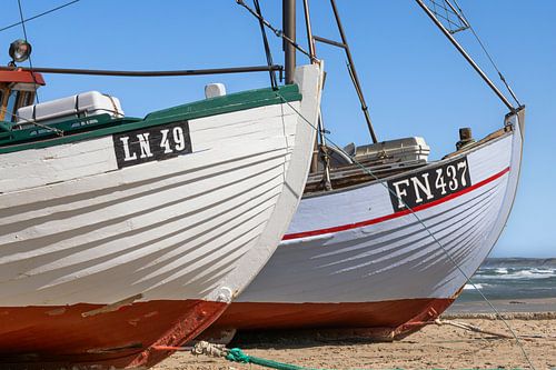 Detail vissersboten in Løkken