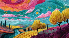 Sunset Symphony in Noodle Skies by Corksy Uncorked in Tuscany