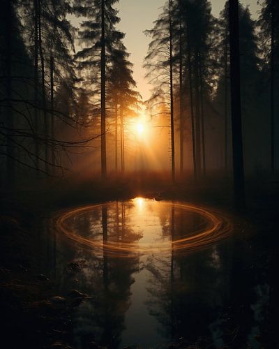 Sunrise in the forest