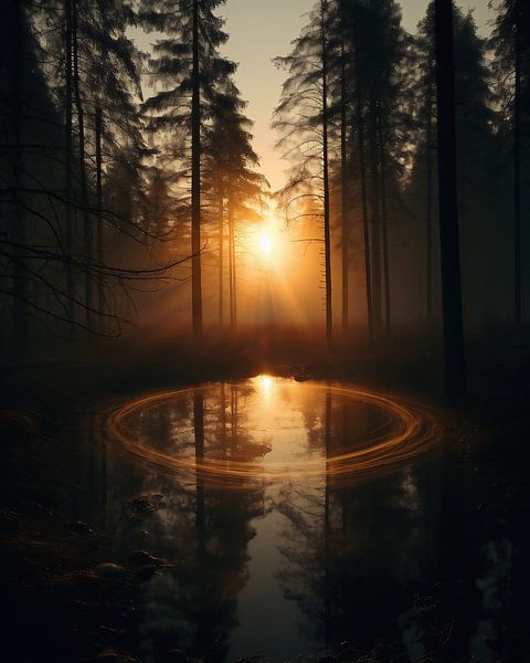 Sonnenaufgang im Wald von fernlichtsicht