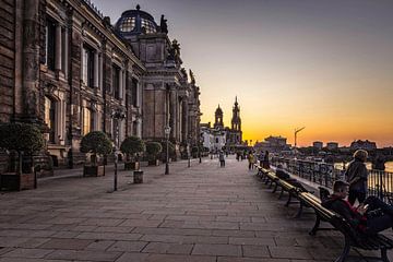 Dresden Elbe Promenade / Brülsche Terrasse van Rob Boon