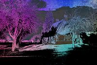 Maison à colombages de Normandie de nuit