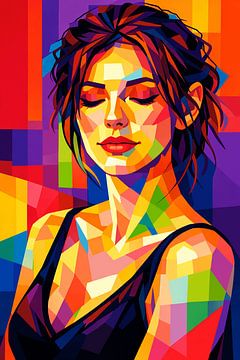 Bold Spectrum – Zeitgenössisches Frauenporträt von Dodik Hariyono