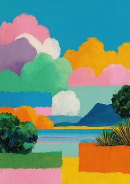 Abstract coloured landscape by Niklas Maximilian