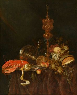 Stilleven met kreeft en fruit, Abraham van Beijeren