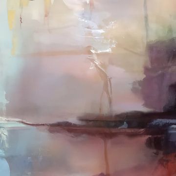 Modern abstract schilderij "Droomlandschap" van Studio Allee
