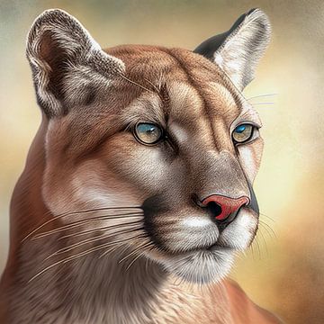 Portrait of a cougar up close by Animaflora PicsStock