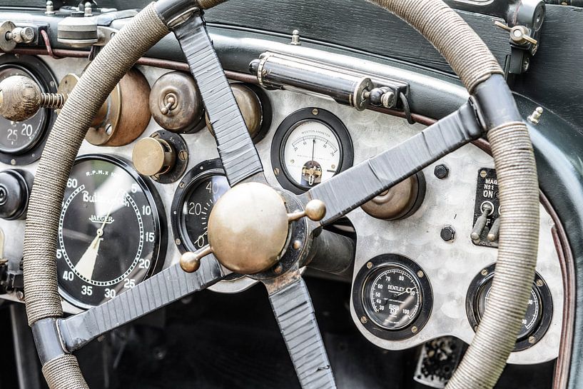 Gebürstetes Bentley Armaturenbrett aus Aluminium der 1920er-Jahre von Sjoerd van der Wal Fotografie