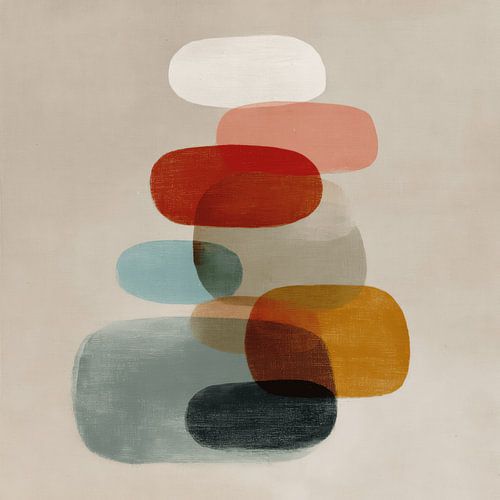 Modern abstract in Japandi stijl