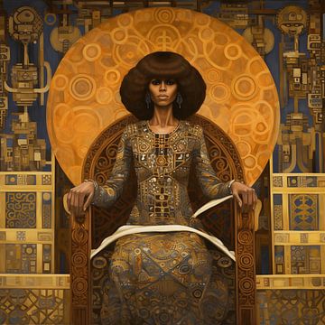 Portrait de Michelle Obama dans le style de Gustav Klimt (version # 1) sur Felix Wiesner