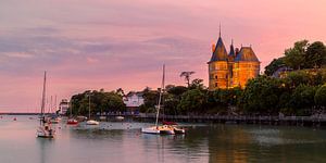 Coucher de soleil au château de Pornic, Loire-Atlantique, France