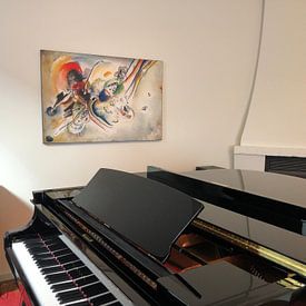 Kundenfoto: Komposition (Studie für &quot;Bild mit zwei roten Flecken&quot;), Wassily Kandinsky, als akustikbild