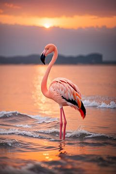 Flamingo mooi van Ayyen Khusna