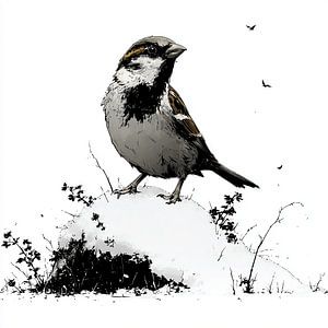 Sparrow on Snow Hill