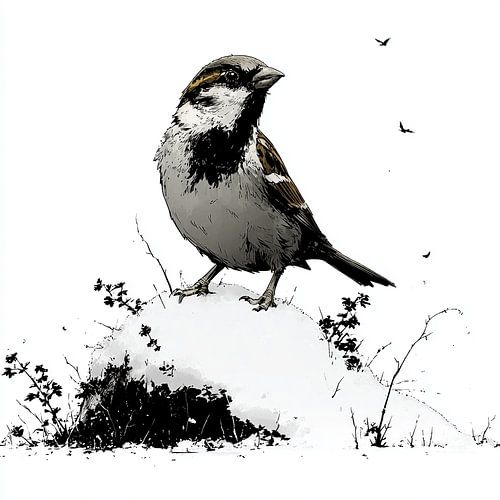Sparrow on Snow Hill