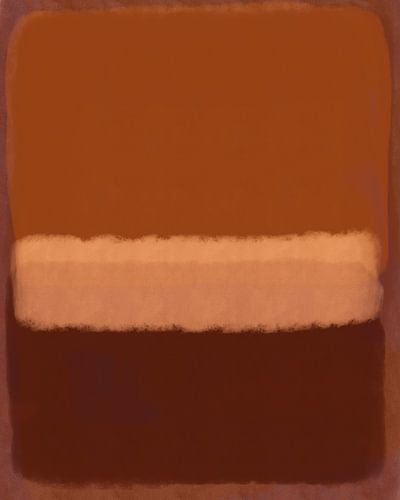 Moderne abstracte kunst in terra, geel, bruin