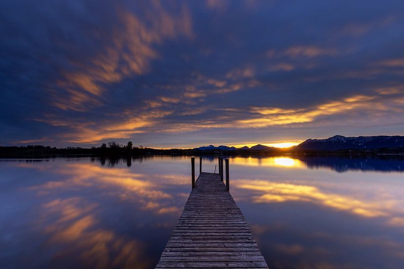 Zonsopgang in Uffing van Teresa Bauer