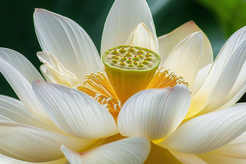 Detaillierte Nahaufnahme einer Lotosblume von Imperial Art House