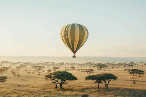 Luchtballon over de savanne