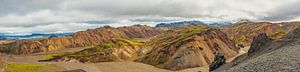 Blick auf Landmannalaugar in Island im Sommer