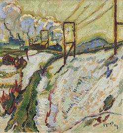 Max Pechstein, Maartse sneeuw - De spoorwegdijk, 1909