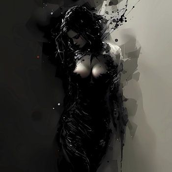 Title: Emerging from Shadows (or: Rebirth in Ink)